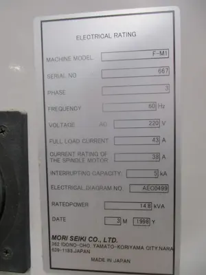 USED MORI SEIKI FM-1