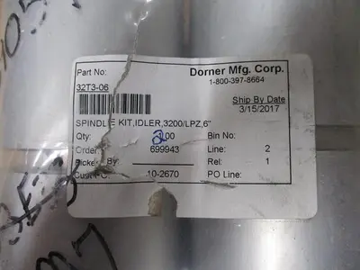 USED DORNER MISC MOTOR PARTS AND ACCESSORIES