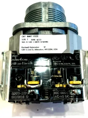 ALLEN BRADLEY 800T-H5D1 SELECTOR SWITCH SER T 800TH5D1