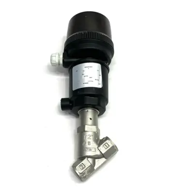 USED ASCO ANGLE BODY 2-WAY MOTORIZED PISTON VALVE, 1/2" NORMALLY OPEN