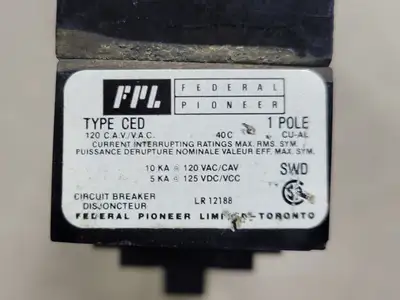 Used FEDERAL PIONEER CED115 Switchgears British Columbia CA | Lenmark #242332