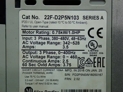 USED ALLEN BRADLEY 22FV2P5N103