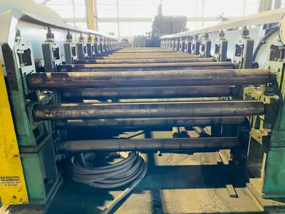 14 STAND X 3" X 50" ASC DUAL HEIGHT PANEL ROLLFORMER. STOCK # 0630921