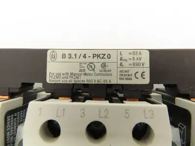 Moeller PKZMO-1 Manual Motor Starter 1A 600VAC 3PH 1/2HP Lot Of 6