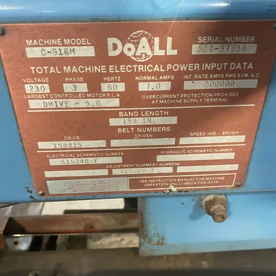 Do-All C-916M Horizontal Bandsaw