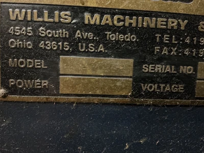 Used WILLIS CP-1550 Engine Lathes | Equipment Recovery Corp. #1330953