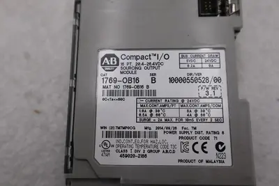 Allen Bradley 1769-OB16 SERIES B OUTPUT MODULE 1769-OB16 STOCK K-2596-B