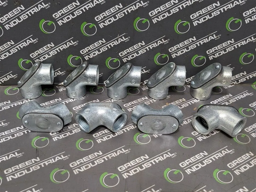 Lot of 9 Appleton FFL75 Malleable Iron Pulling Elbows 3/4" New