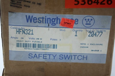 New | in-Stock Westinghouse HFN321 Disconnects California US | Davliegogo LLC #1707029