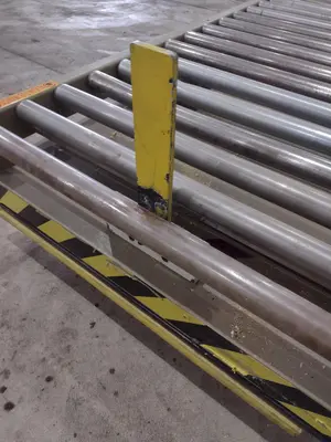 4,000 LB X 72" X 36" SOUTHWORTH MODEL #LS4-36 HYDRALUIC SCISSOR  LIFT TABLE WITH ROLLER TOP: STOCK #20898