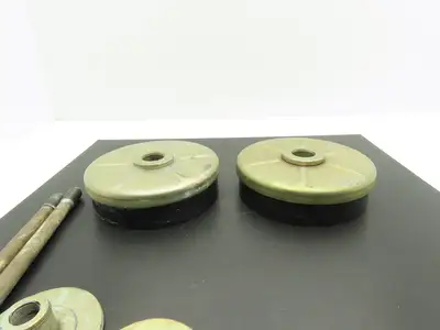 Studded Leveling Feet 8" Base Pad 7-5/8" Stud 11/16" x 9-3/4" Lot of 2