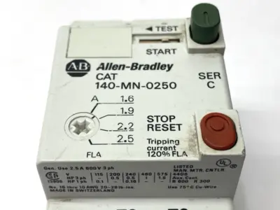 USED ALLEN-BRADLEY MANUAL STARTER 3-PHASE 600V 2.5A