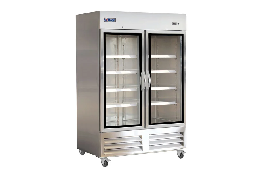 45-0161 Ikon IB54FG Self Contained Double Glass Door Bottom Mount Reach in Freez