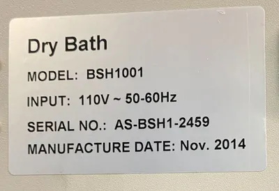 USA Scientific BSH1001 Digital Dry Bath w/ 1 Block 120v FULLY TESTED