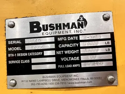 USED BUSHMAN M9604