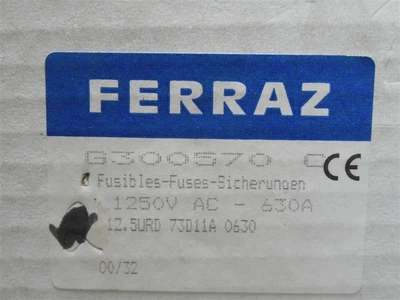 Box of 2 Ferraz G300570 Protistor Square Body Fuse Links 1250VAC 630A New NIB