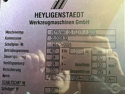 Used 2001 HEYLIGENSTAEDT HEYNUMAT 35/6000 5-Axis or More CNC Lathes NL | Mach 4 Metal #1269491