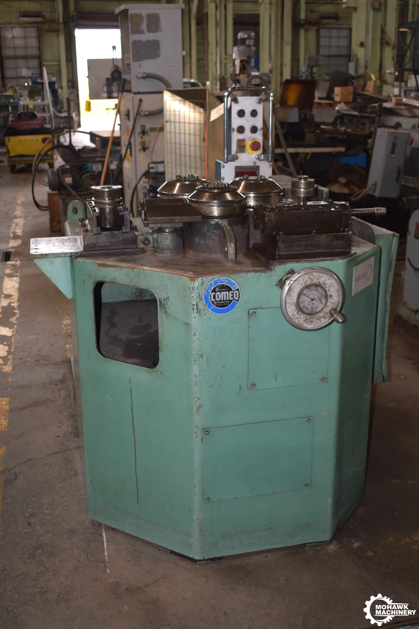 2" x 2" x 1/4" ROUNDO "SR-2" HYDRAULIC HORIZONTAL ANGLE-BENDING ROLL w/LEG-IN LEG-OUT - HYDRAULIC ROLL ADJUSTMENT - SET OF ROLLS - PENDANT CONTROL