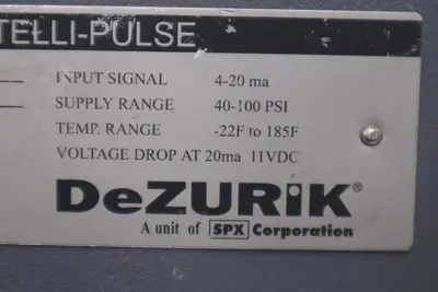 DeZURIK P80BNP INTELLI-PULSE ELECTRO-PNEUMATIC VALVE POSITIONER STOCK 5690A