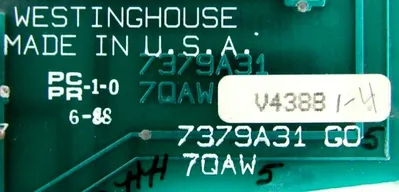USED WESTINGHOUSE 7379A31G05 ANALOG INPUT BOARD 7QAW5