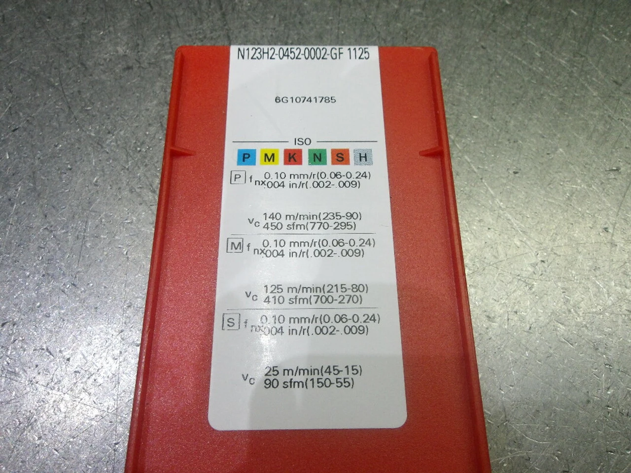 Sandvik Carbide Grooving Inserts QTY10 N123H2-0452-0002-GF 1125 (LOC2362)
