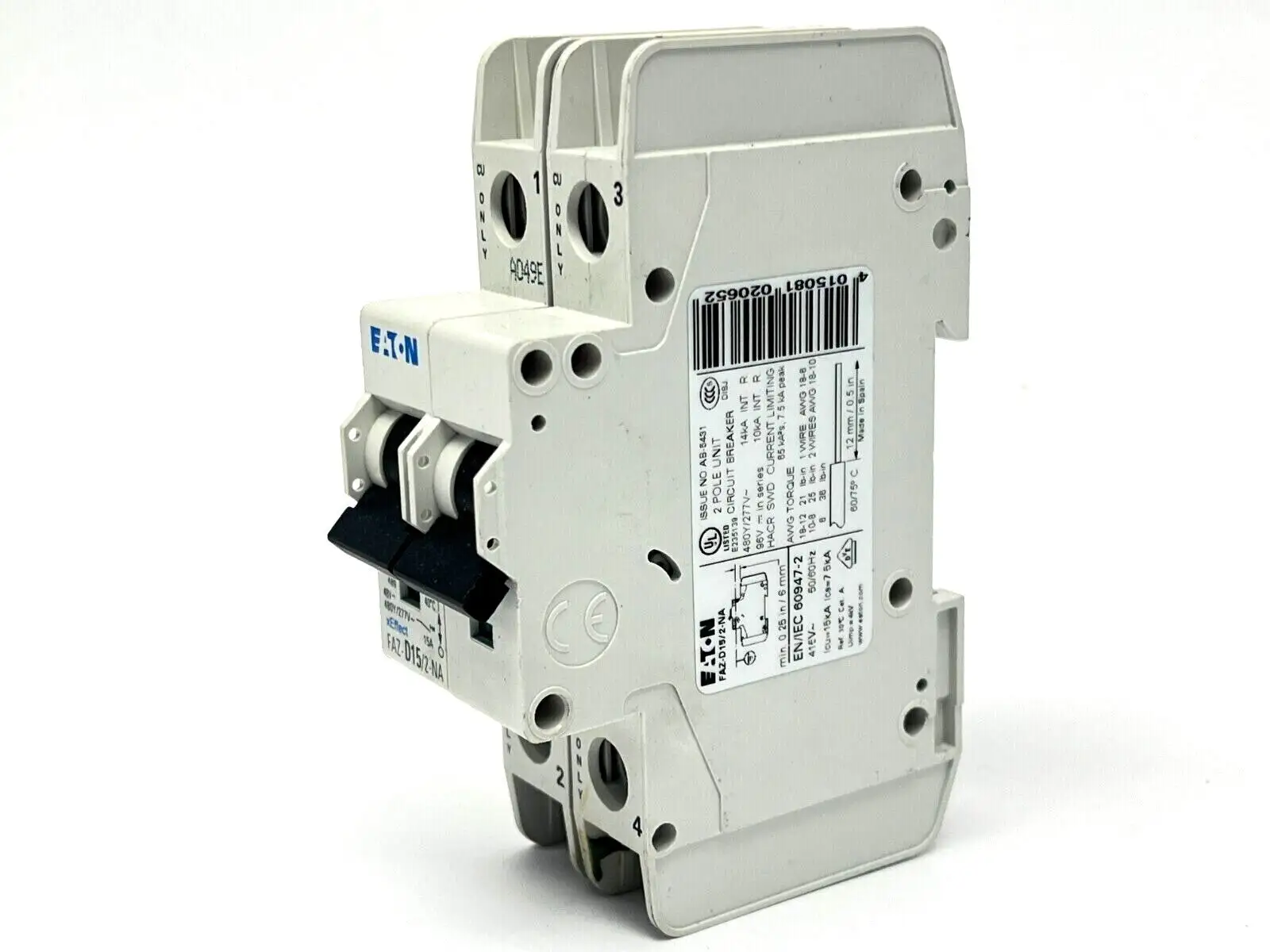 Used Eaton FAZ-D15/2-NA Circuit Breakers Michigan US | Maverick Industrial Sales #1394909