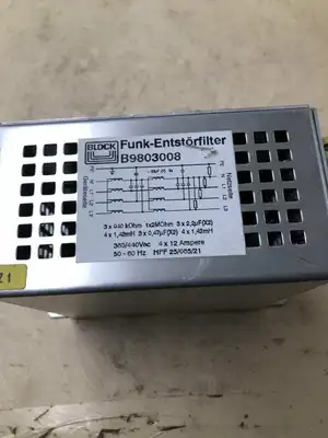 Block B9803008 Radio Interference Suppression Filter 380/440VAC 4/12A 50/60Hz