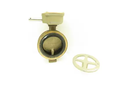 Norriseal MIL-V-22133  5" Brass Bronze Wafer Butterfly Valve w/Gear Operator