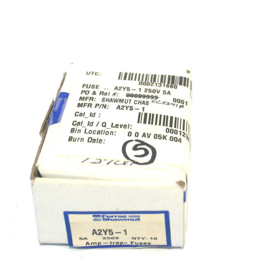 5 NEW AMP TRAP A2Y5-1 FUSES A2Y51