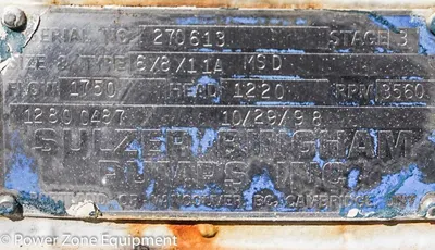 USED SULZER BINGHAM 6X8X11A MSD