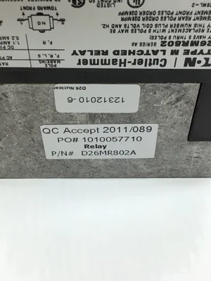 EATON CUTLER HAMMER D26MR802 TYPE M LATCHED RELAY SERIES A3