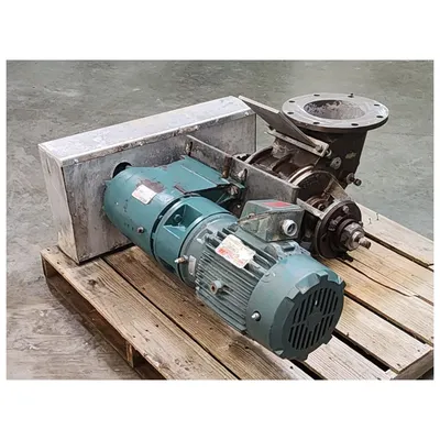 Used 8" dia. Side Entry Flo-tronics Stainless Steel Offset Rotary Feeder Airlock