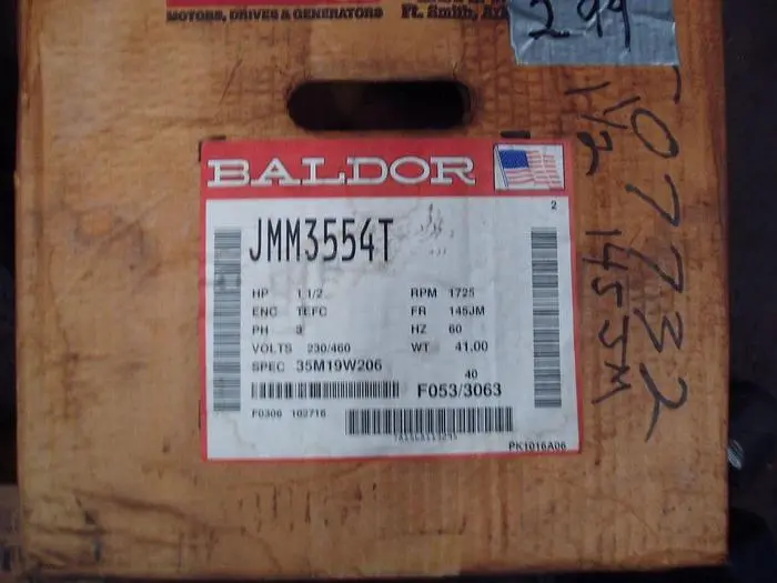 Used BALDOR JMM3554T Parts California US | Machinery & Equipment #139167