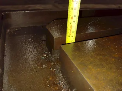 129" X 72" X 14" HIGH T-SLOTTED LAYOUT TABLE / BOLSTER PLATE: STOCK #22373