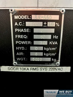 Used 2018 VISION WIDE SV-650 Vertical Machining Centers | Tramar Industries #716921