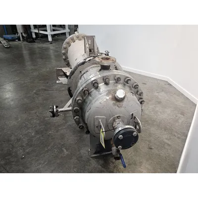 Used 20" Shell and Tube Stainless Steel Condenser Heat Exchanger, Fixed Tube