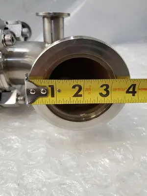EDWARDS GVI 63M GATE VALVE WITH STAINLESS STEEL ADAPTER