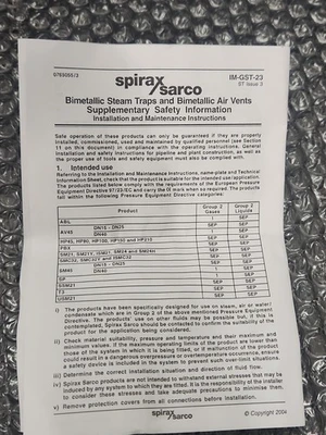 NEW Spirax Sarco SSM21-TMO