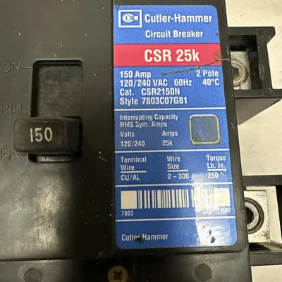 Used CUTLER-HAMMER CSR 2150N Miscellaneous Equipment (Electrical & Power) Ohio US | Surplus Asset Holdings #1236393