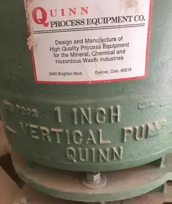 Pump, Vertical, Sand, 1", Quinn, 2 HP #C743129