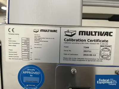 USED MULTIVAC Multivac Tray Sealer, Model T260