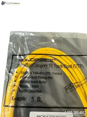 New | in-Stock MONOPRICE 350MHZ CAT5E PATCH CORD Electrical Fittings Kentucky US | Industrial Parts R Us Inc. #1461602