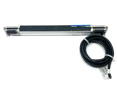 Used KEYENCE Safety Light Curtain Transmitter & Receiver Set HEAVILY SCUFFED Light Curtains & Grids Michigan US | Maverick Industrial Sales #1392431