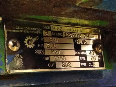 USED NELMOR G810LS 3 HP