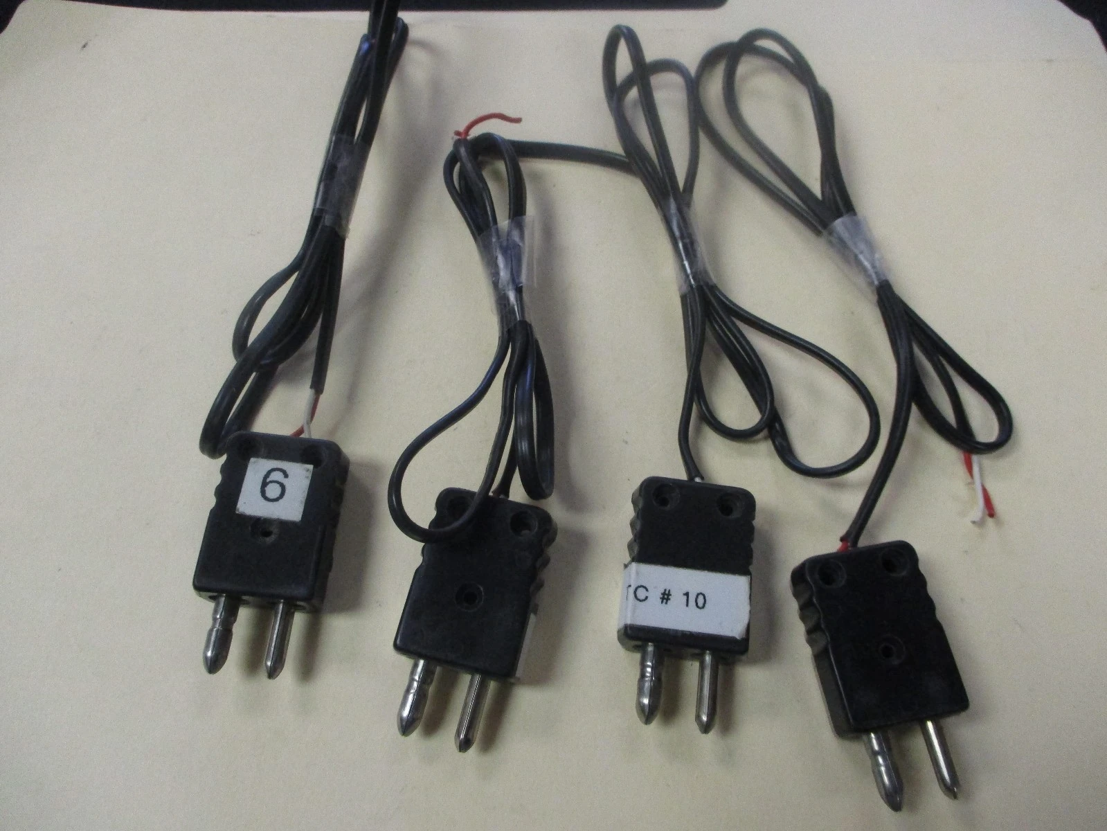 Used 2-pole Black Thermocouple Connectors (QTY 4)