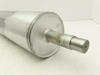 Belt Conveyor Steel Drive/Tail Pulley 5.4" Dia 23-7/8"W Welded Shaft