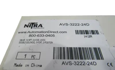 NEW AUTOMATION DIRECT AVS-3222-24D SOLENOID VALVE 20-115 PSI AVS322224D