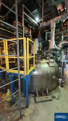 USED 3V Tech 5,000 Gal 3V Tech Glass Lined Reactor, 100/125#
