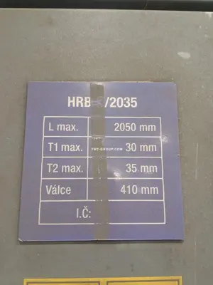 Used DURMA HRB 3/2035 Plate Bending Rolls including Pinch | F.M.T. Group s.r.o. #1252776