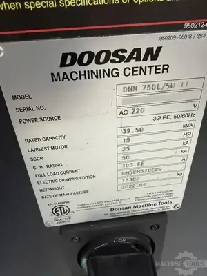 Used 2022 DOOSAN DNM750L/50 II Vertical Machining Centers Arizona US | KD Machinery #1519533